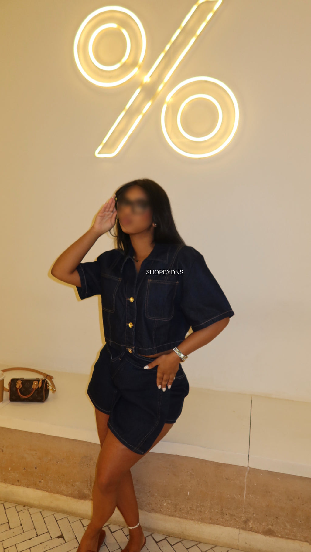 Ensemble en jean avec jupe short