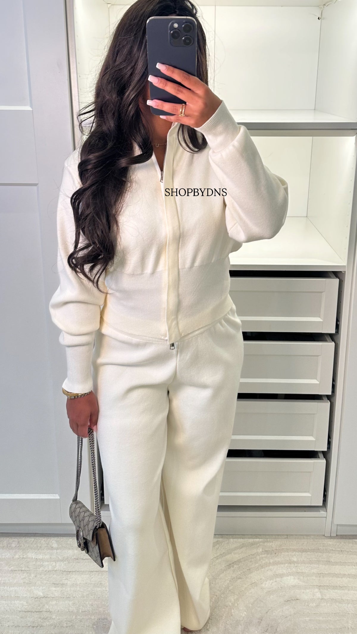 Ensemble zippé Sana – Blanc crème