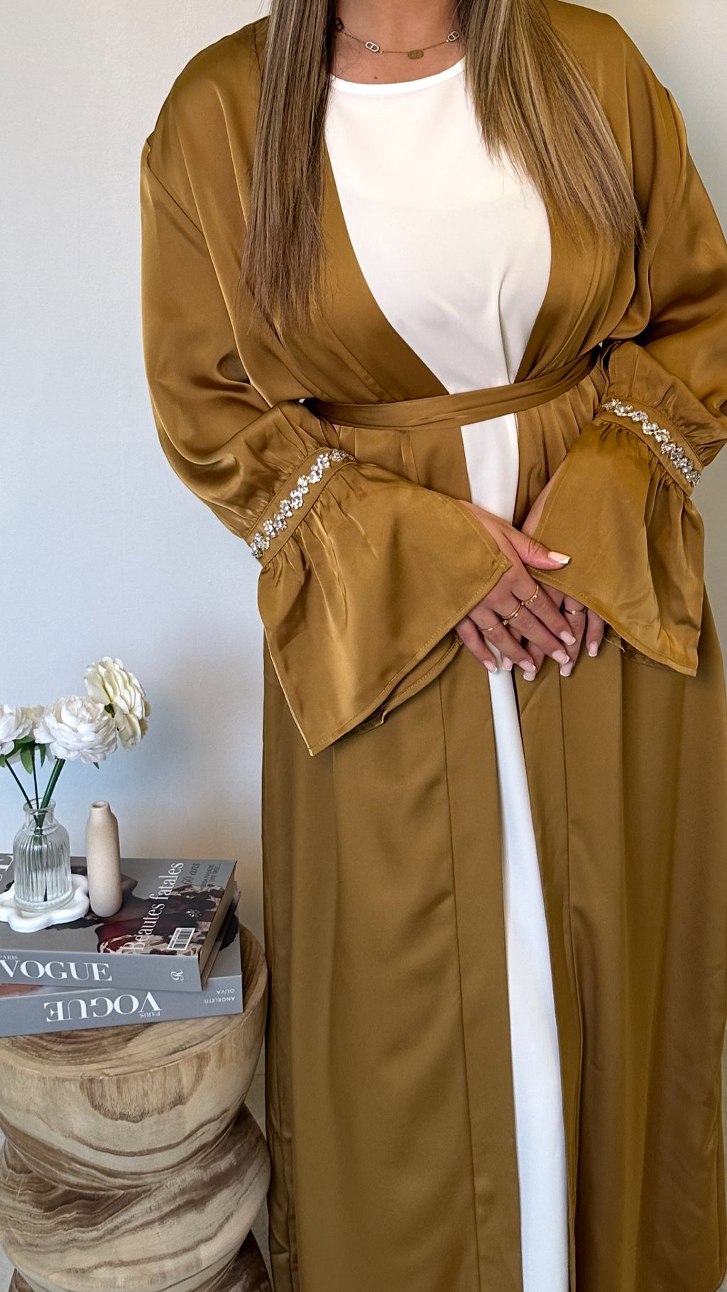 Kimono à strass doré