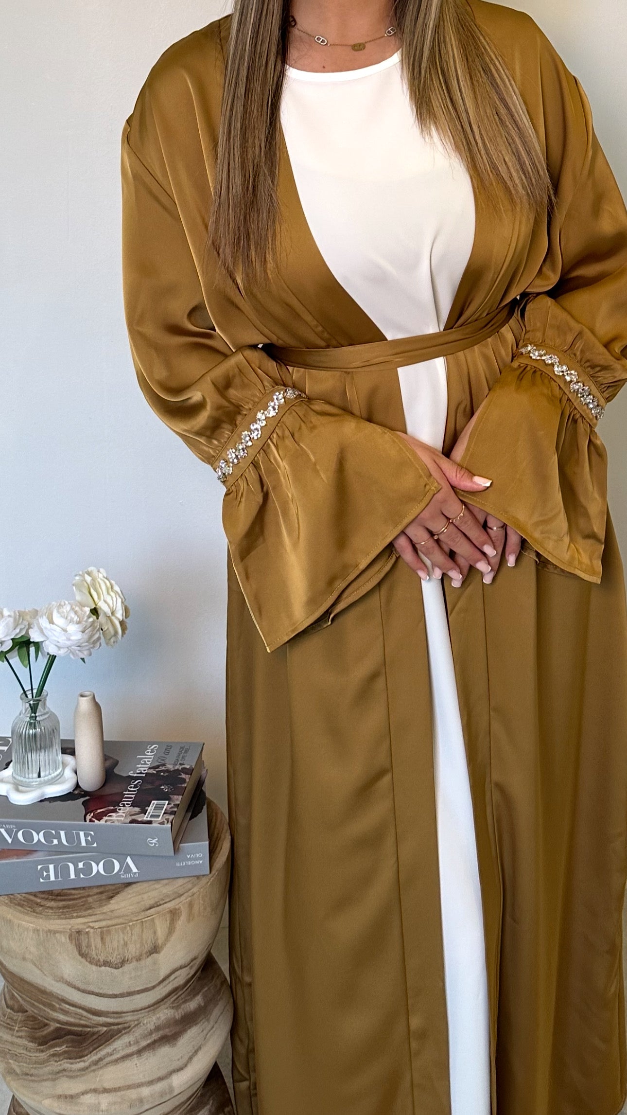 Kimono à strass doré