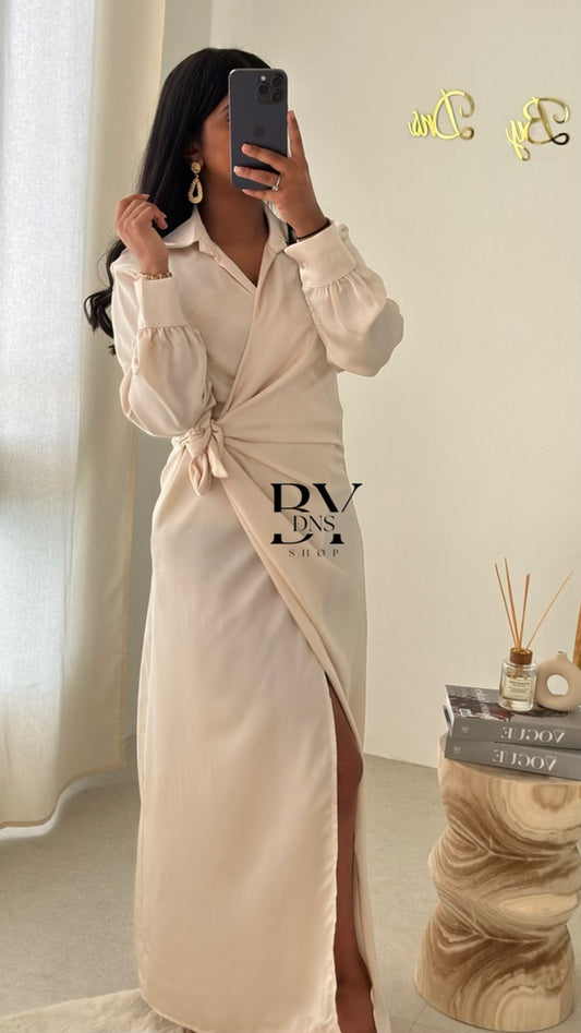 Robe Satin Beige