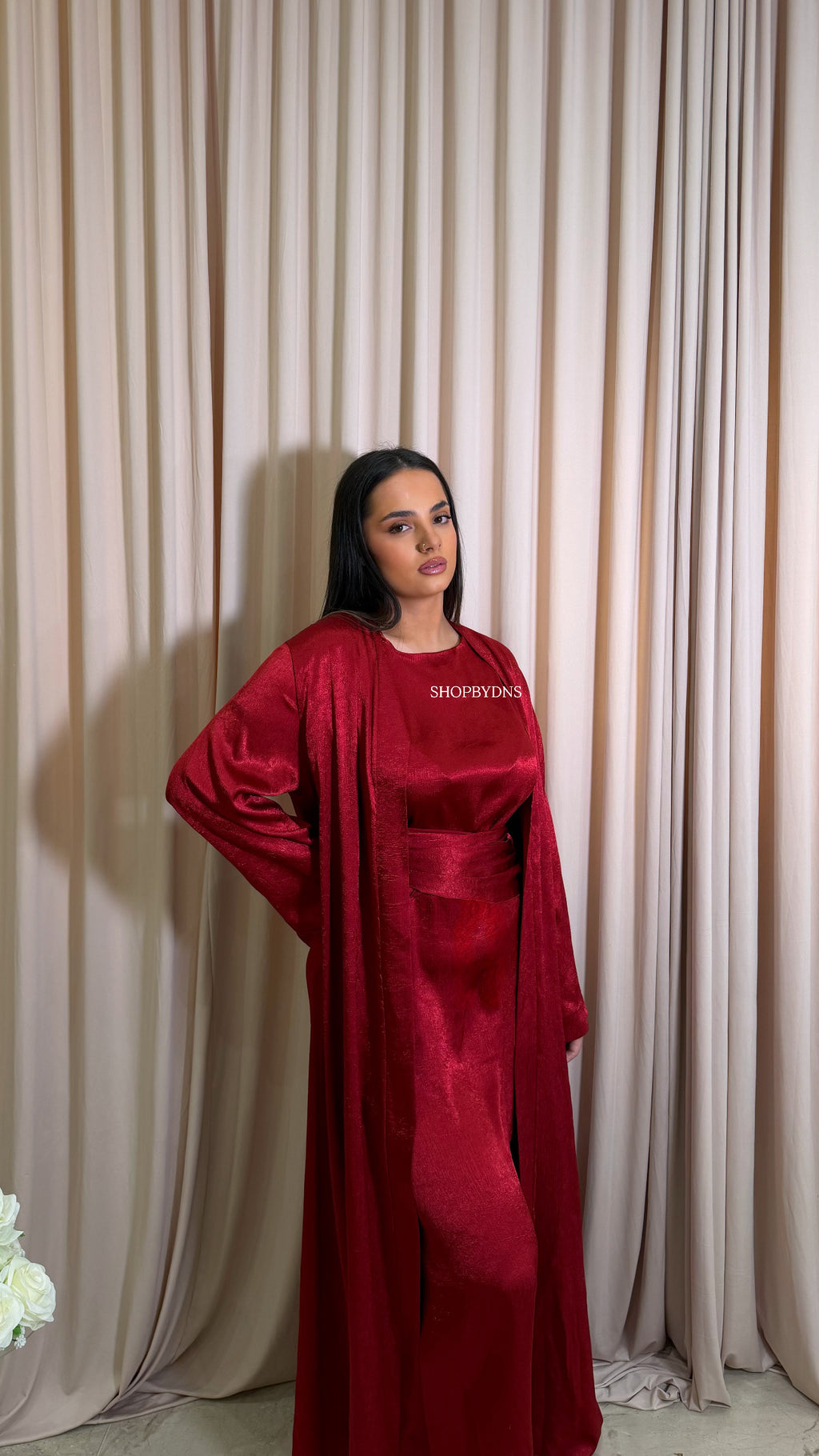 Abaya leyla avec ceinture intégrée