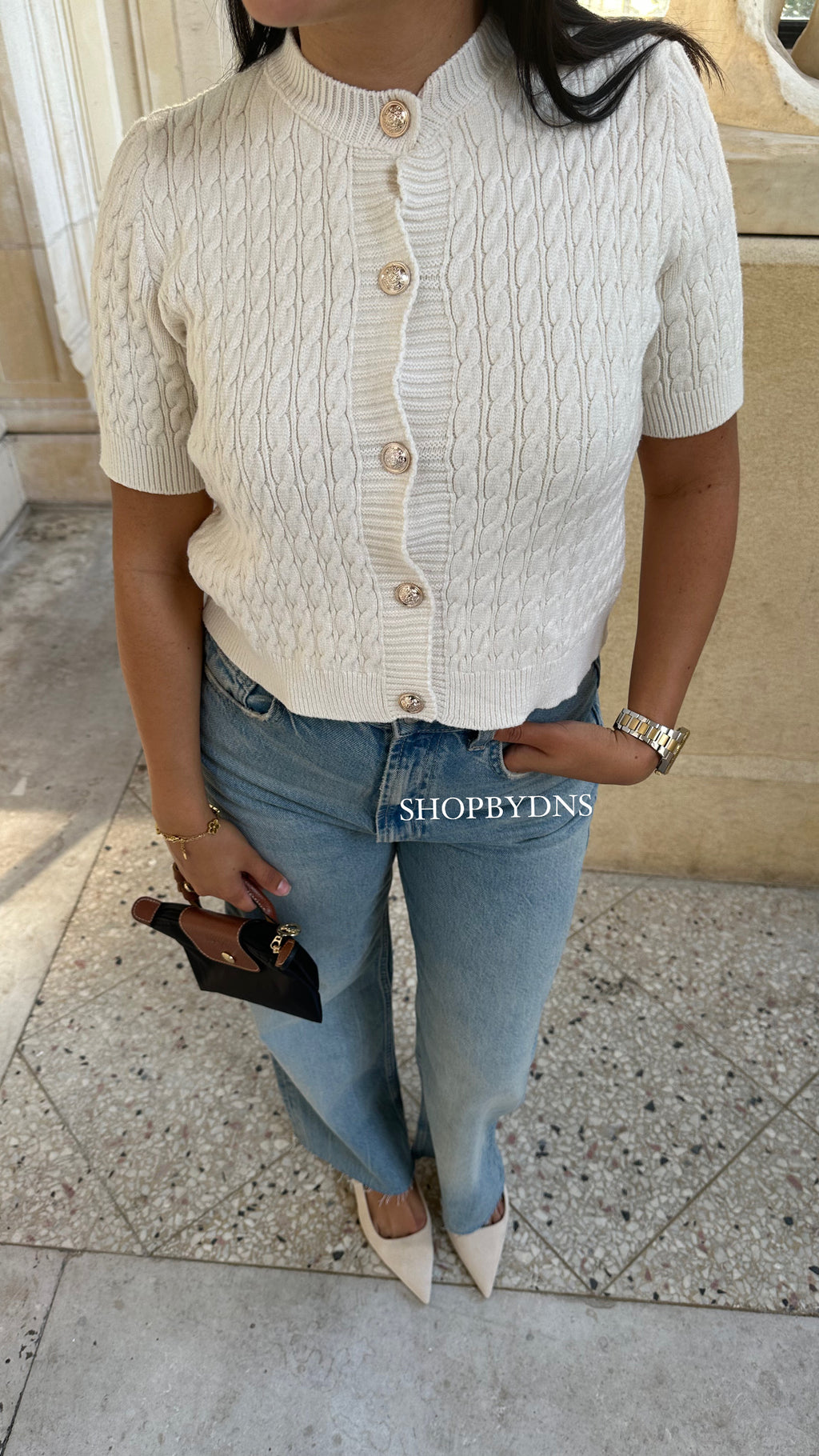 Top blanc en coton