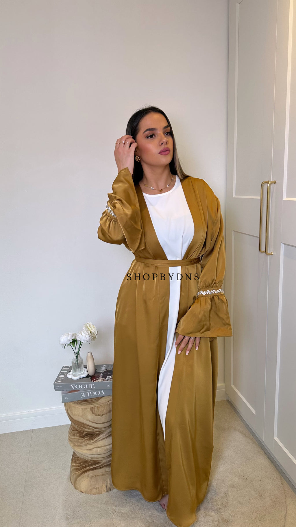 Kimono à strass doré