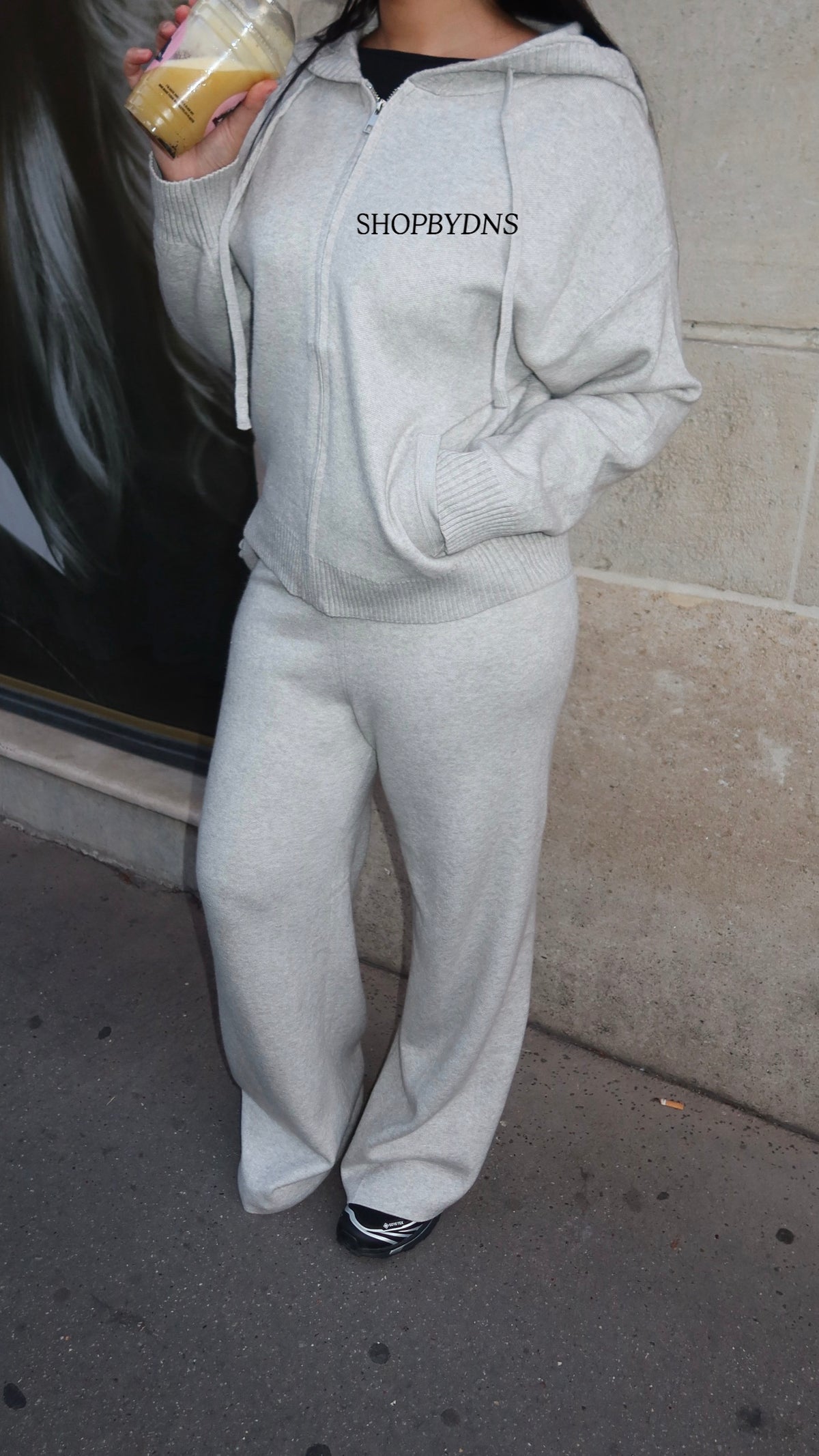 Ensemble en Maille Gris