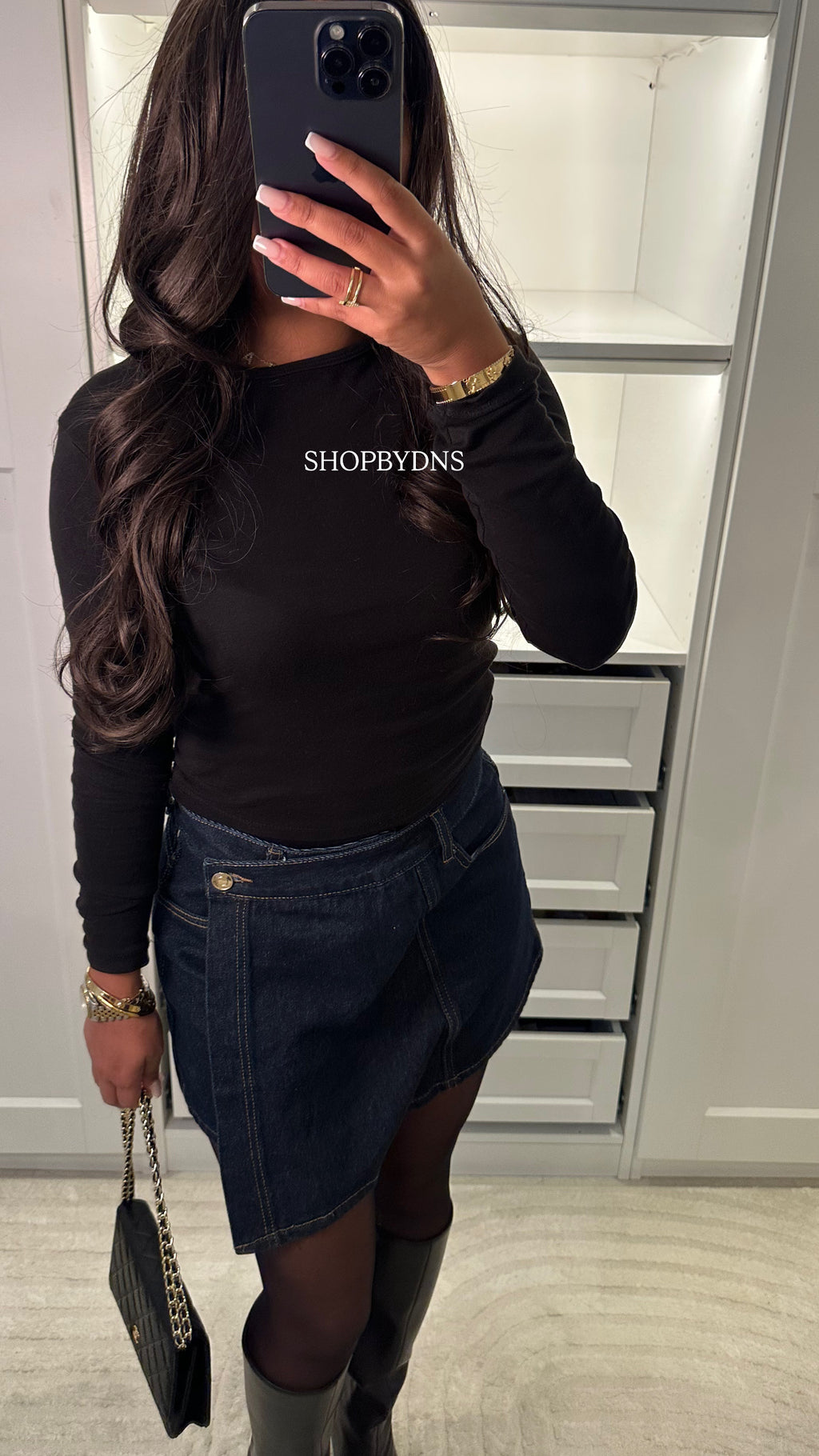 Ensemble en jean avec jupe short