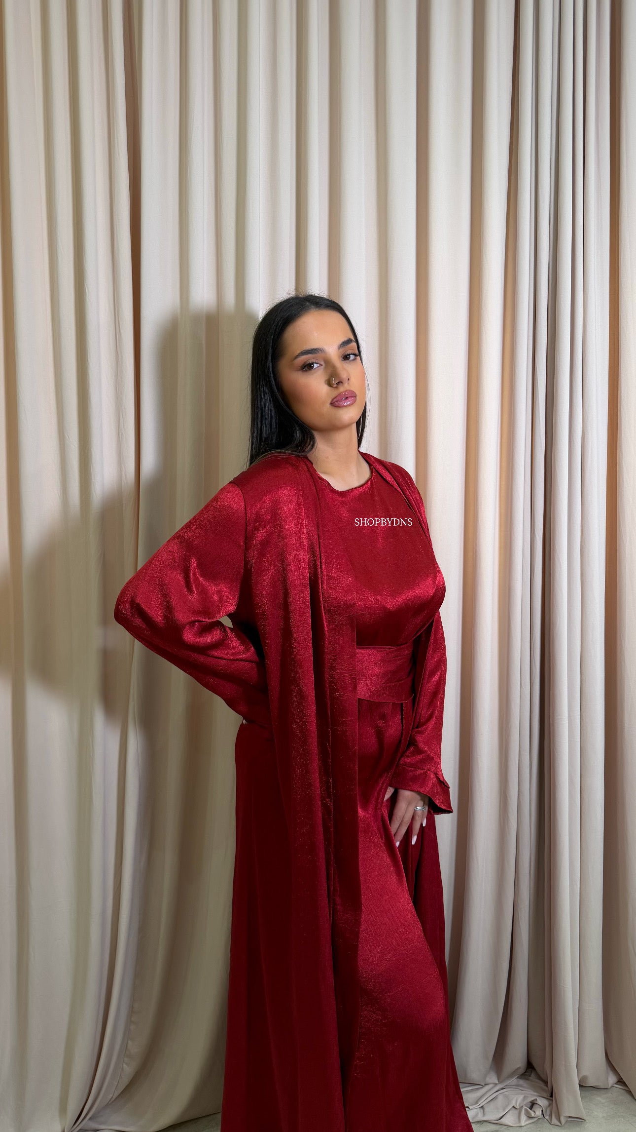 Abaya leyla avec ceinture intégrée